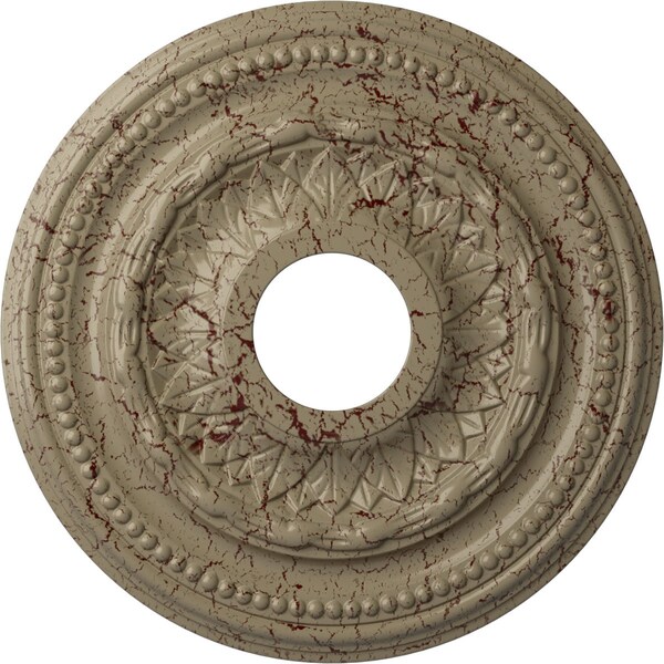 Ekena Millwork Galway Ceiling Medallion (Canopies up to 3 1/4"), 15 3/4"OD x 3 1/4"ID x 1"P, Gobi Desert Crackle CM15GAGDC - main